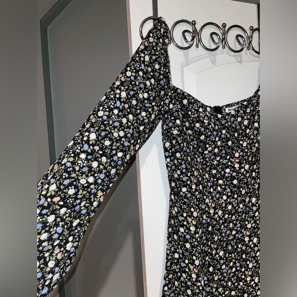 New! Reformation Mochi Long Sleeve Floral Mini Dress in Esprit 🪻🪻size 10 - Picture 15 of 16